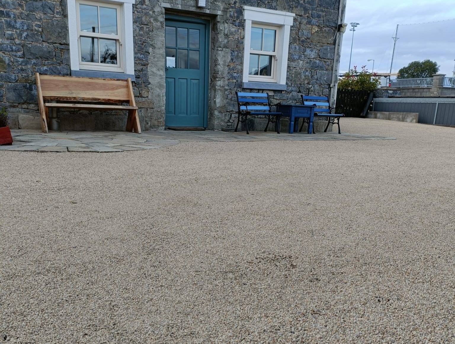 tar and chip driveway after being installed